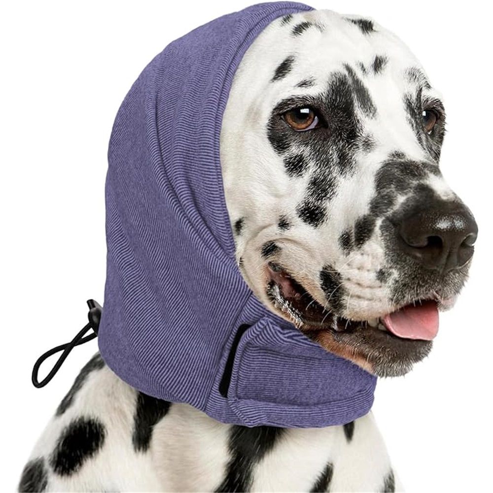 Dog Calming Hoodie, No Shake Ear Wraps for Dogs, Ear Protection Cover Muffs, Head Warp for Anxiety Relief, Noise Reduction, Hematoma, Grooming and Force Drying — image 5