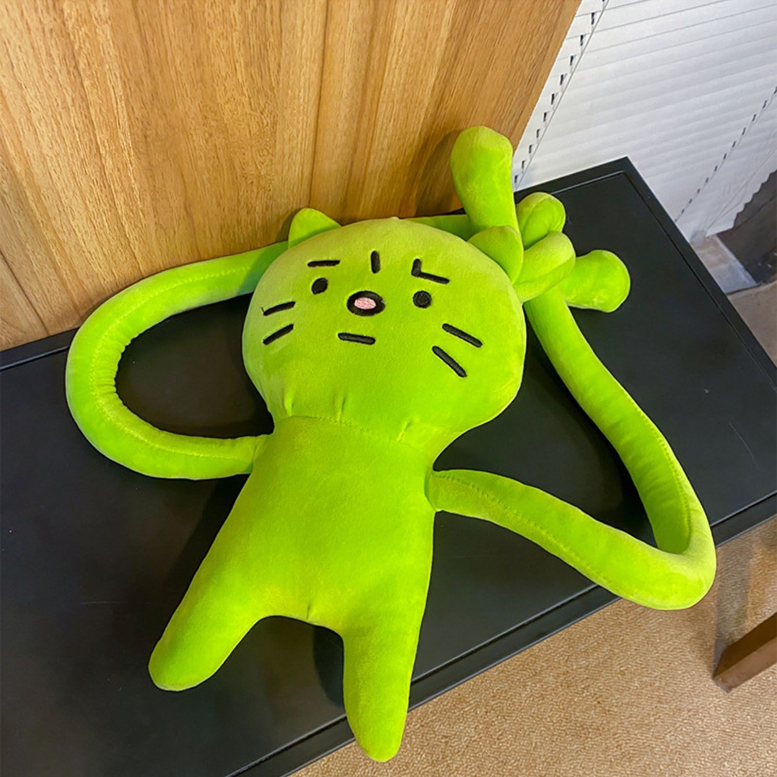 Plush Toy Shoulder Bag Cartoon Long Arm Anxiety Kitty Plush Purse Bag for Shopping Traveling — image 6