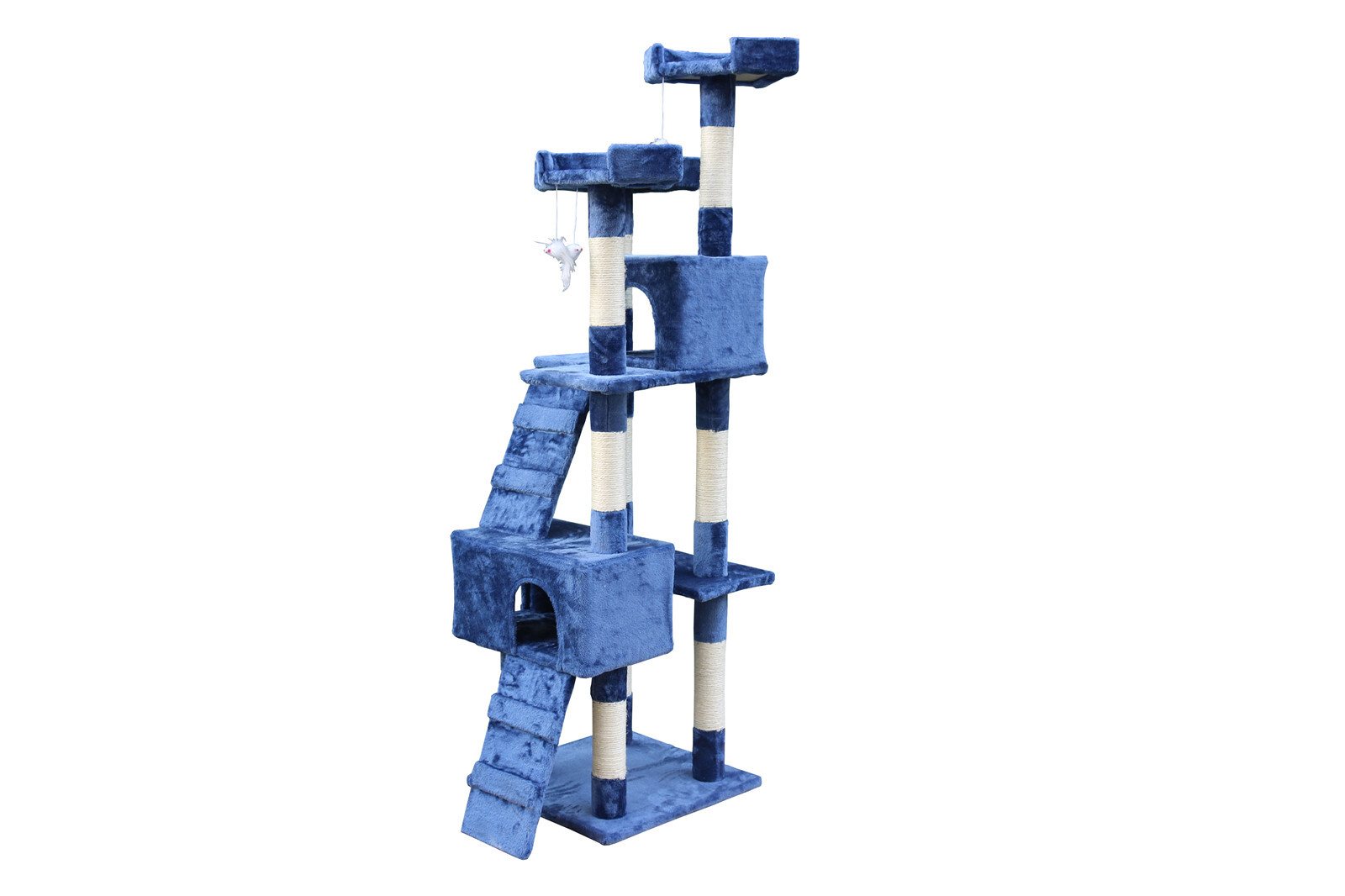 YES4PETS 170cm Cat Scratching Post Tree Post House Tower with Ladder Furniture Blue โ image 4