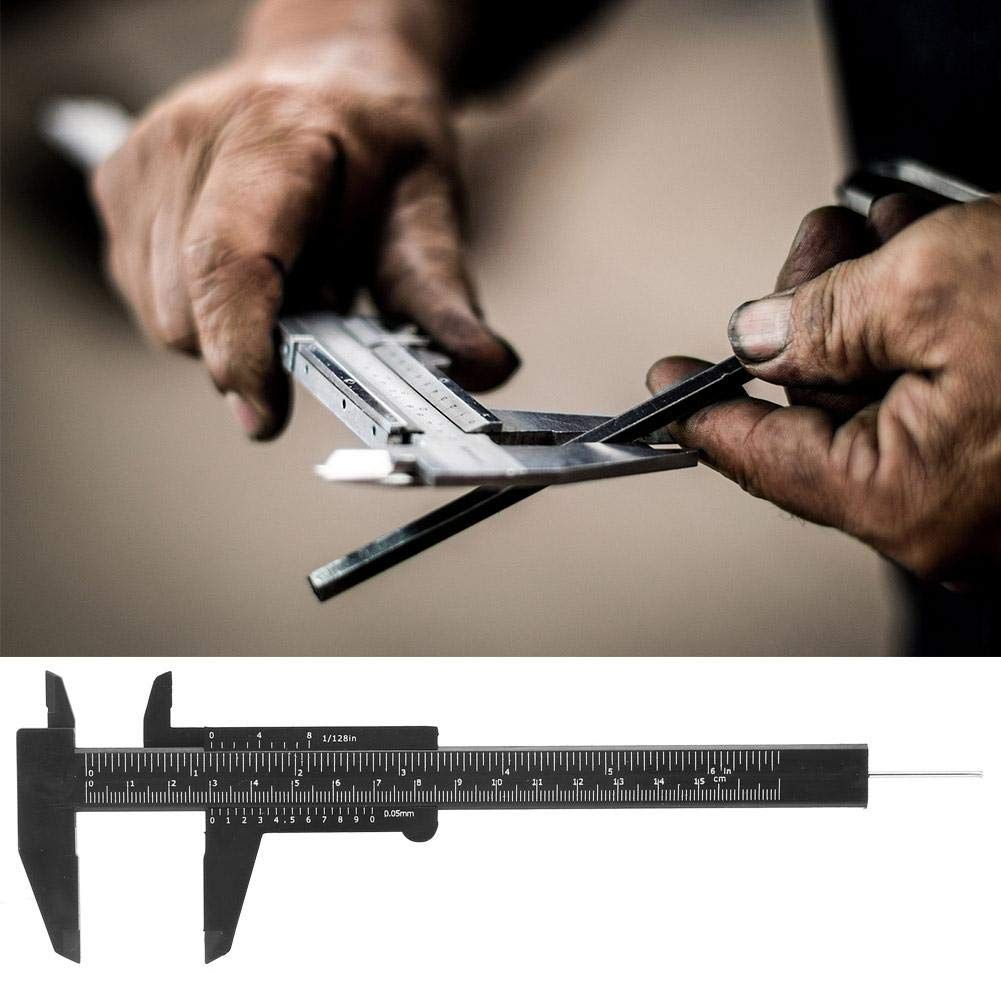 Mini Plastic Caliper High Accuracy Double Rule Scale Measuring Tool Rectangular Vernier Caliper Fast Read Sliding Gauge Ruler โ image 3