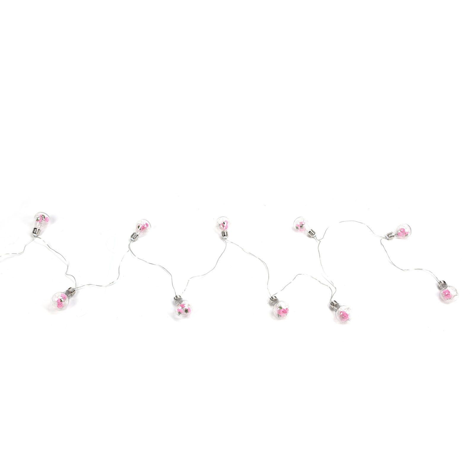 Light String 100LEDs Copper Wire Light String Artificial Rose E27 Bulb Children's Room Bedroom Decorative Lamp — image 2
