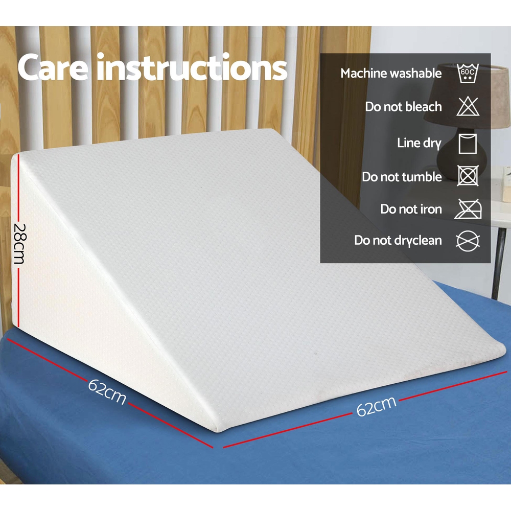 Giselle Bedding Wedge Pillow White โ image 2