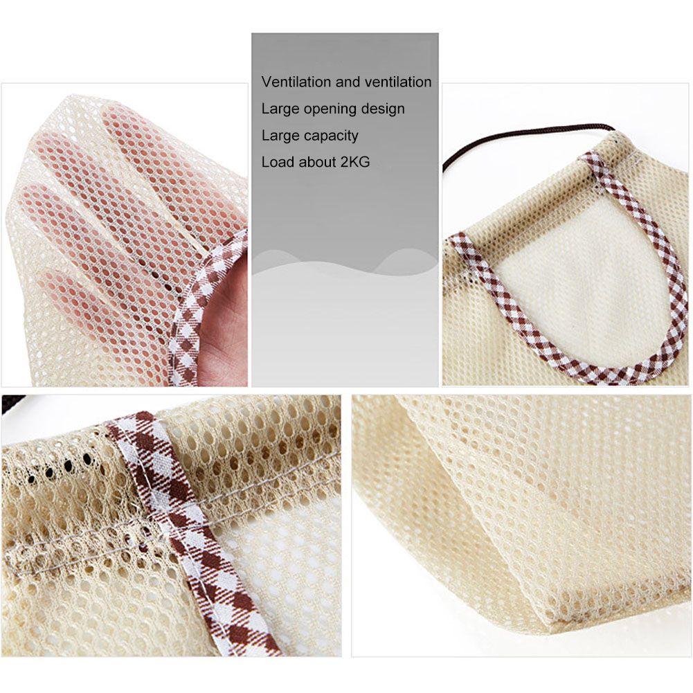 3Pcs Fruit Hanging Mesh Storage Bags for Potatoes Onions Vegetables Reusable Net Storage Tote Bags โ image 4