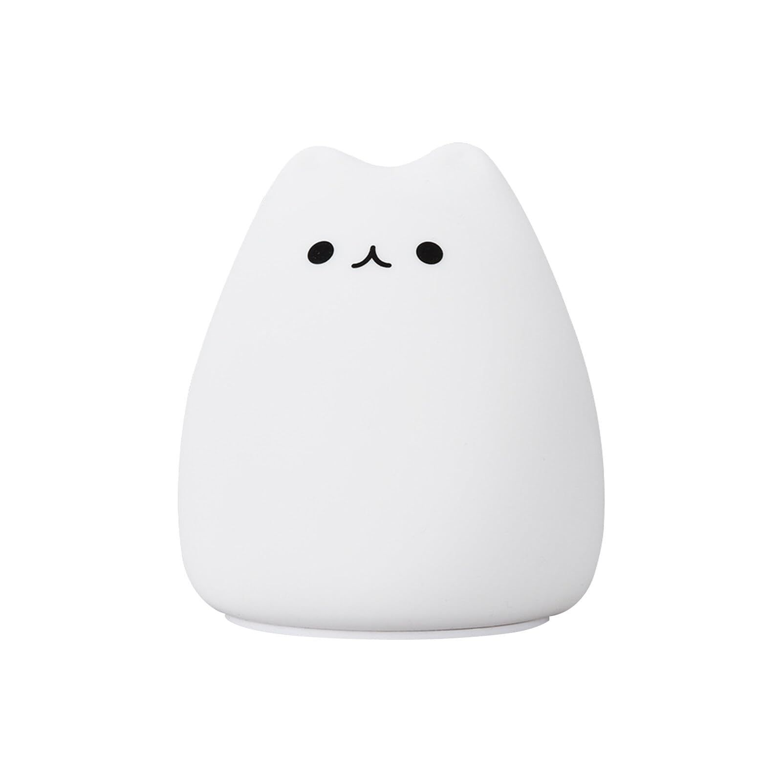 Cute Cat Lamp Cat Silicone Light Color Changing Dimmable Cat Night Lamp Birthday Christmas Gift for Children, Friend, Teens