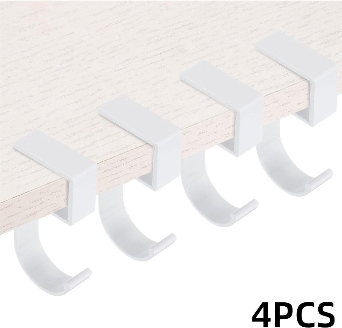 4 pieces - Hooks - Desk hooks - Backpack hooks - Storage accessories - No drilling required - Suitable for desks, bedrooms, study rooms, and living rooms