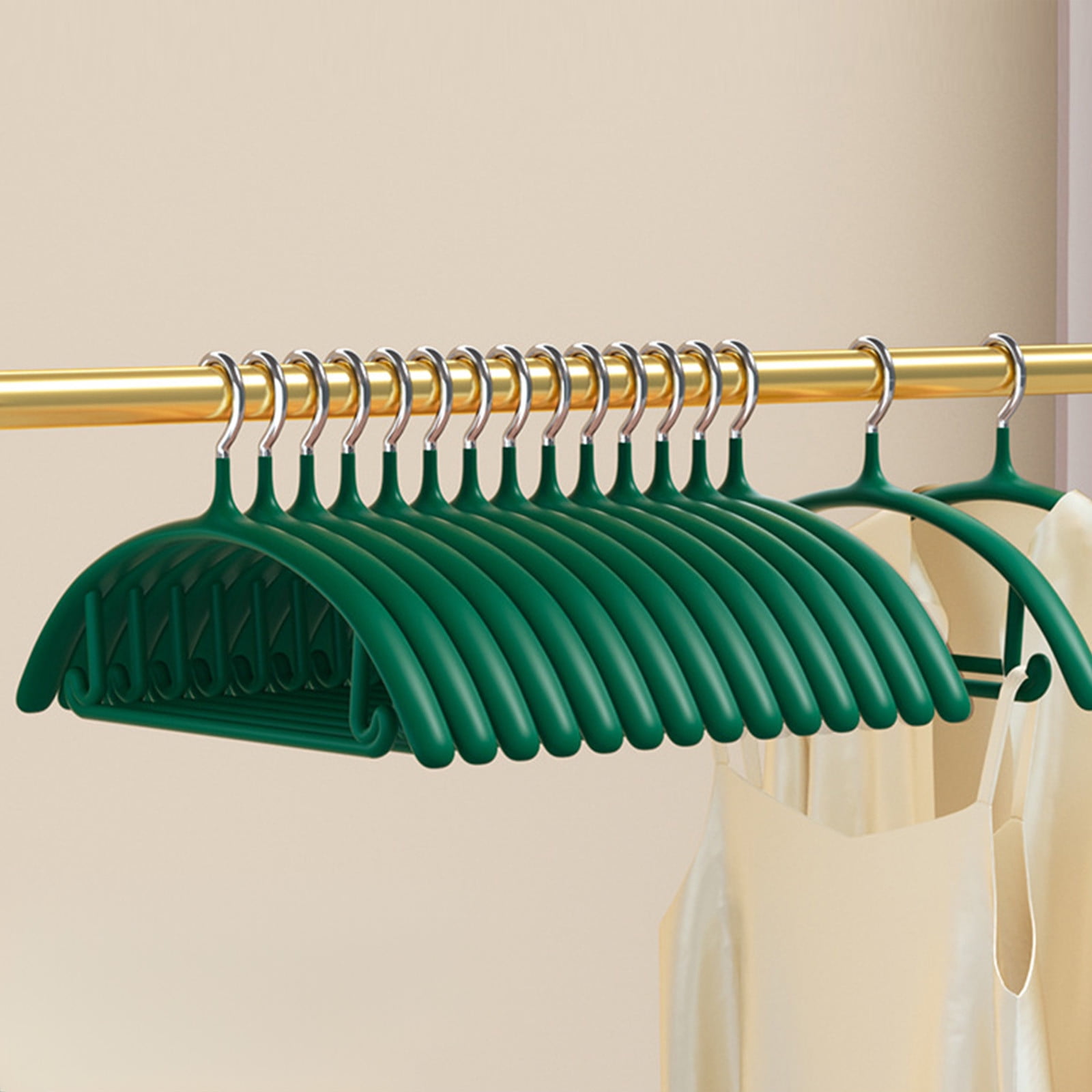 Premium Velvet Hangers, Heavyduty- Non Slip No Shoulder Bump Suit Hanger - Chrome Hooks,Space Saving Round Clothes Hanger for — image 2