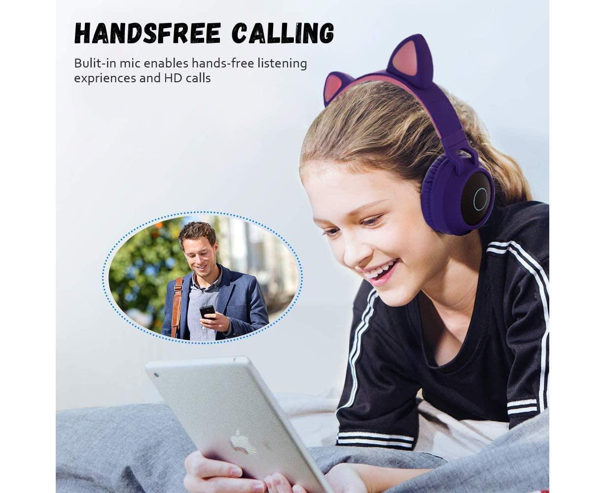 babies Bluetooth Cat Ear Headphones Foldable Stereo Wireless Headphones — image 2