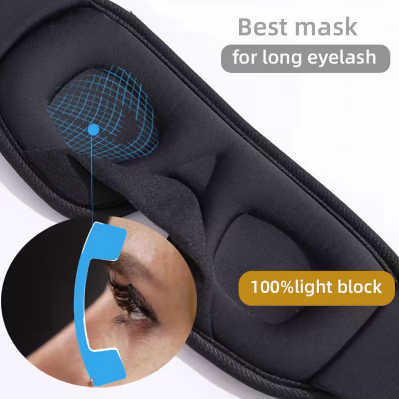 1 3D wireless sleep mask with 5.2BT headphones, the best sleep mask, Type-C charging cable built-in, wireless music eye mask, suitable for both men and women β image 4