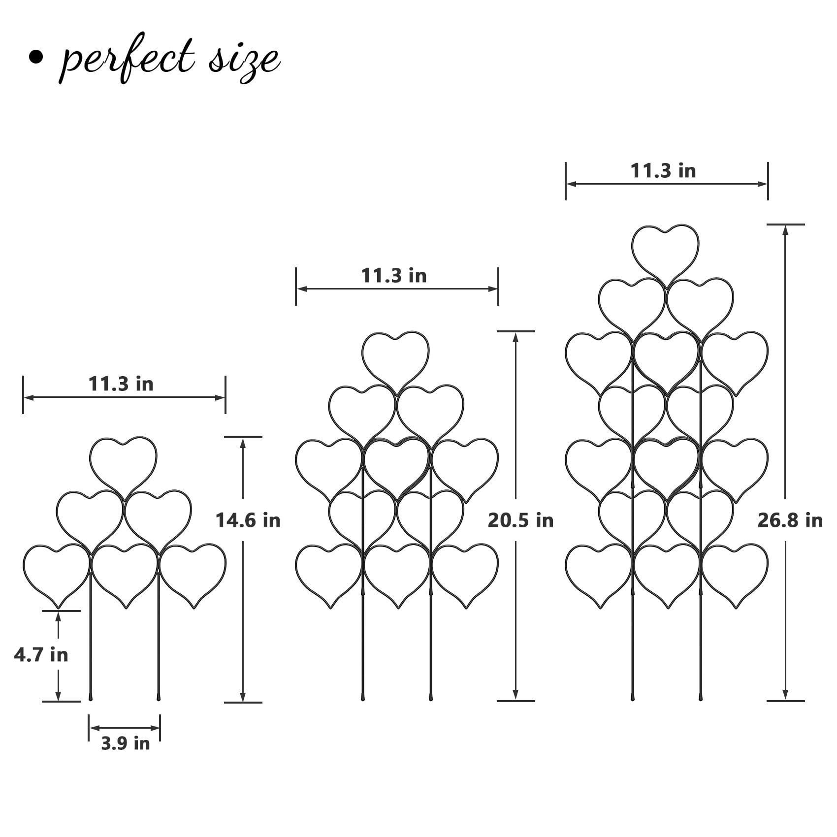 Indoor Plant Trellis for Climbing Plants, Stackable Garden Trellis for Potted Plants, Small House Plant Trellis 3 Pack — image 3