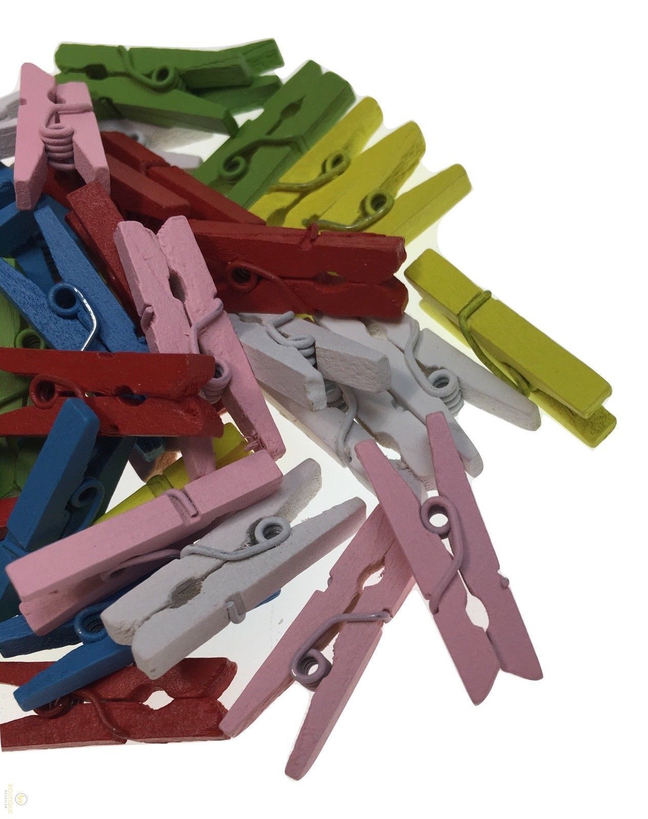900pcs MINI WOODEN PEGS Natural Craft Baby Shower Clothes Pin Scrapbook 35mm โ image 4