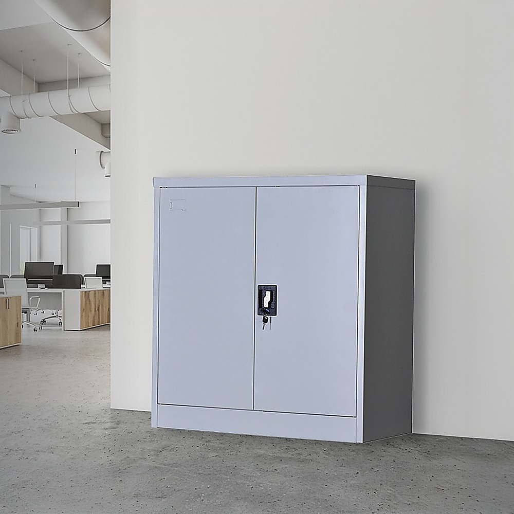 Two-Door Shelf Office Gym Filing Storage Locker Cabinet Safe โ image 2