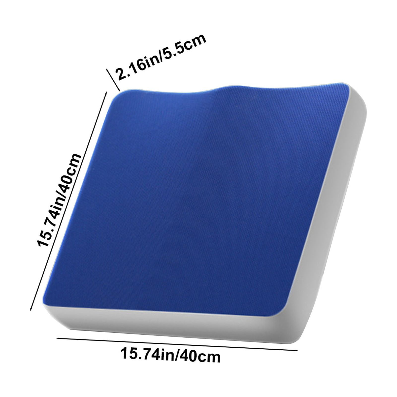 Comfort Seat Cushion, Non-Slip Orthopedic Memory Foam, Back and Tailbone Relief, for Car, Travel, Office, Wheelchair, Blue, 39.9 x 5.3 cm โ image 3