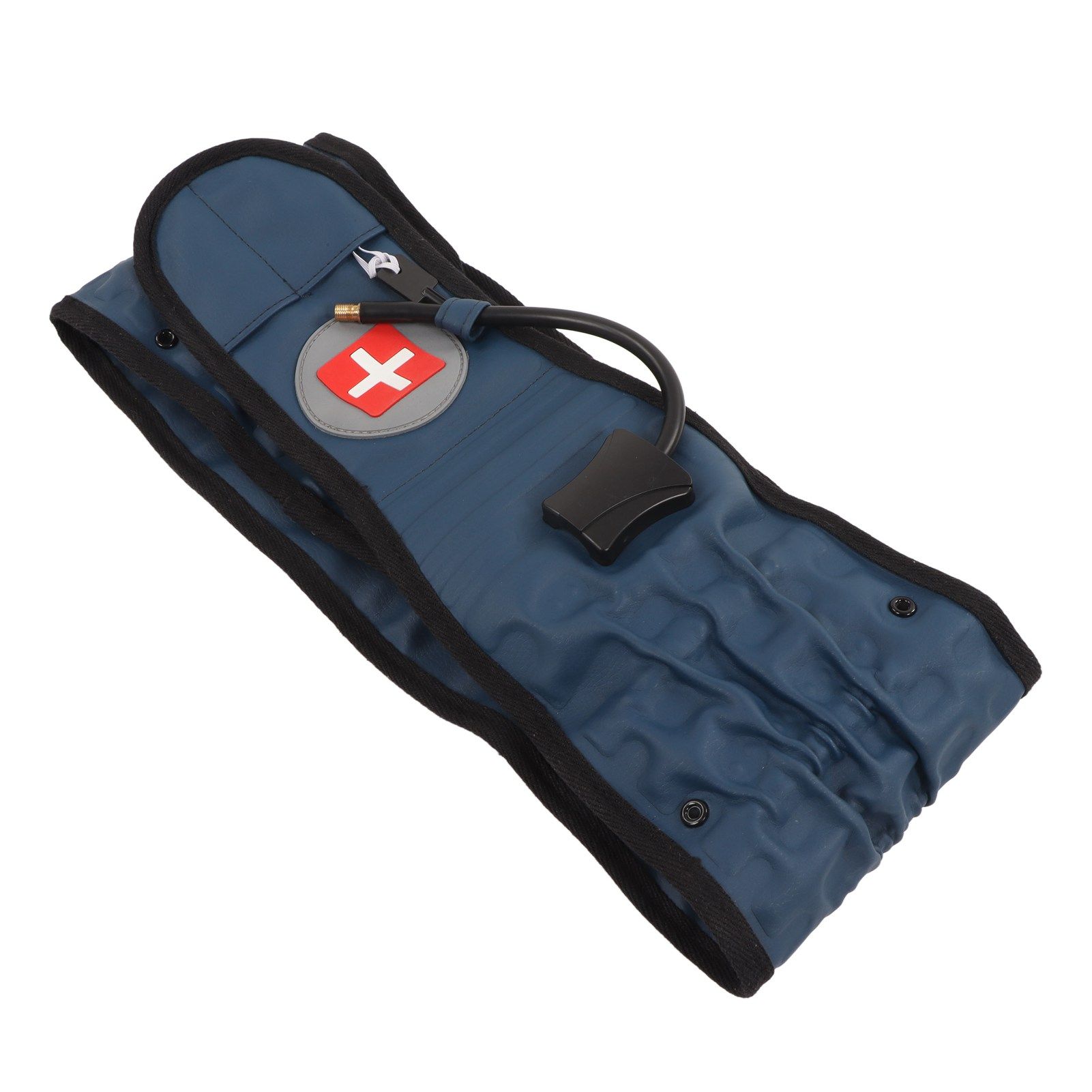 Back Decompression Belt Inflatable Relaxing Muscles Traction Function TPU Material Lower Back Support Device Blue Silver Inflator L — image 2