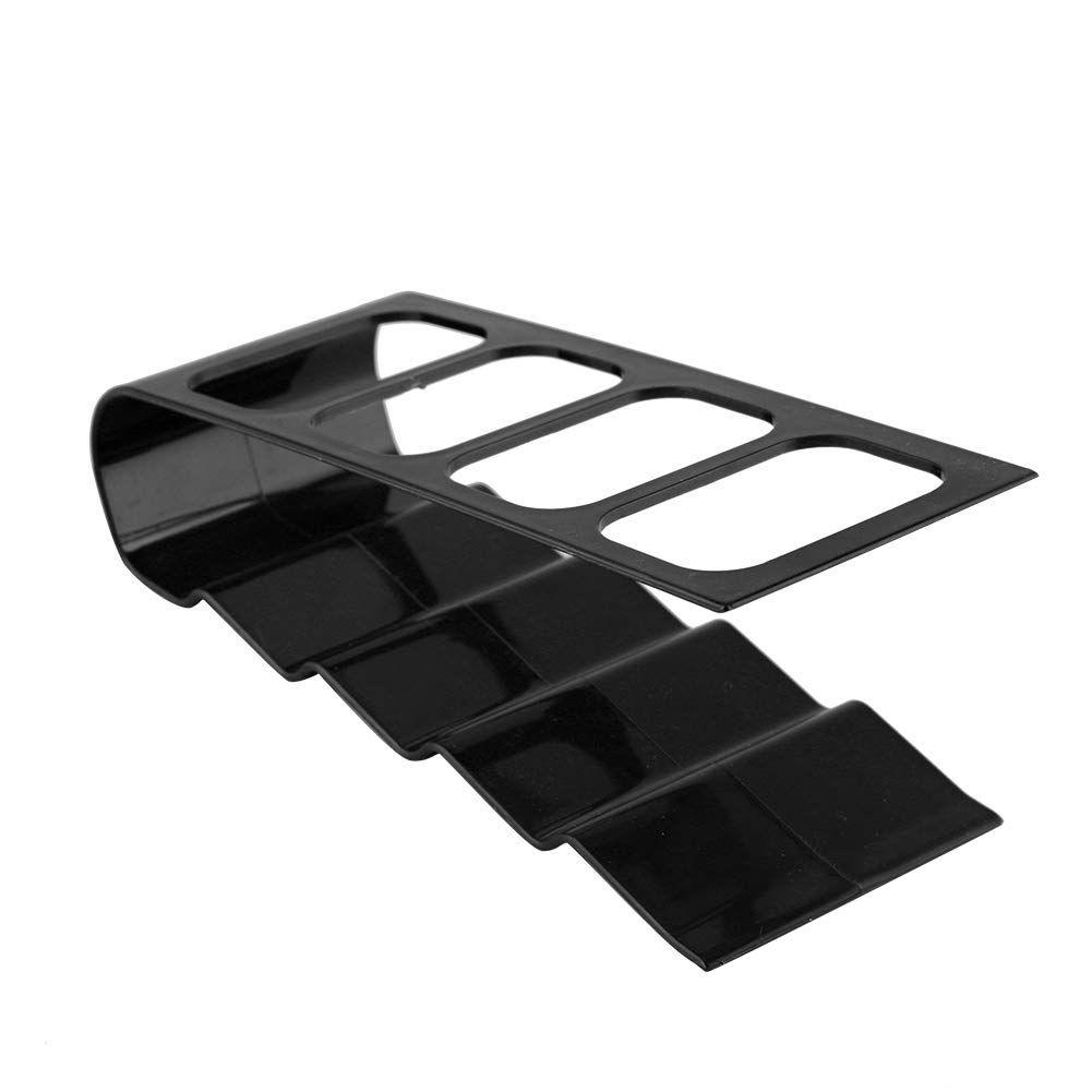 Remote Control Holder, Sheet Organizer Per Desktop Plastic Phone Step Remote Control Holder Storage Rack Organizer (Black)