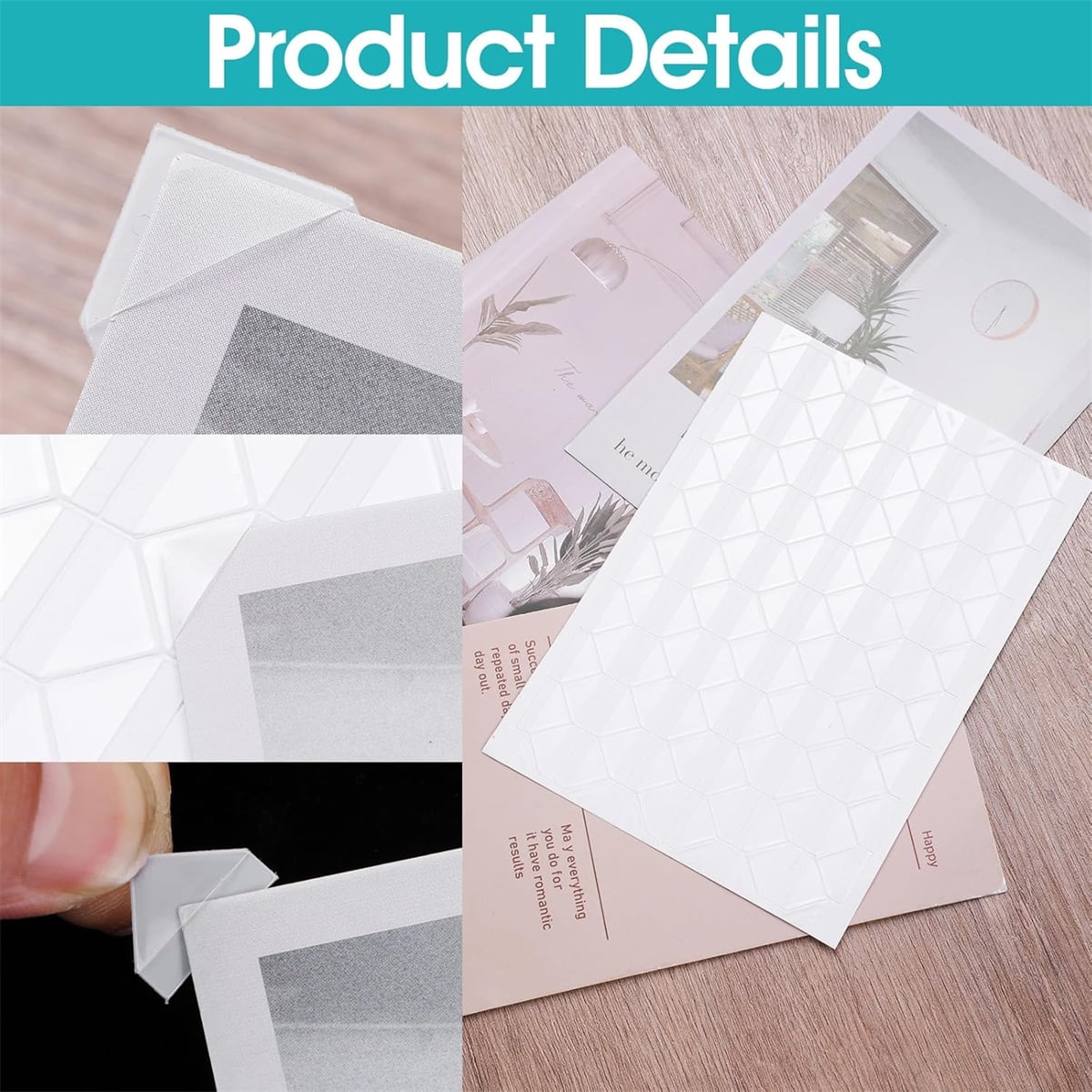 408 Pcs Clear Photo Corners Stickers Self-Adhesive Photo Corners Lens Photo Corner Sticker for DIY Scrapbooking, Memory Books Journal and Picture Album (Clear — image 6