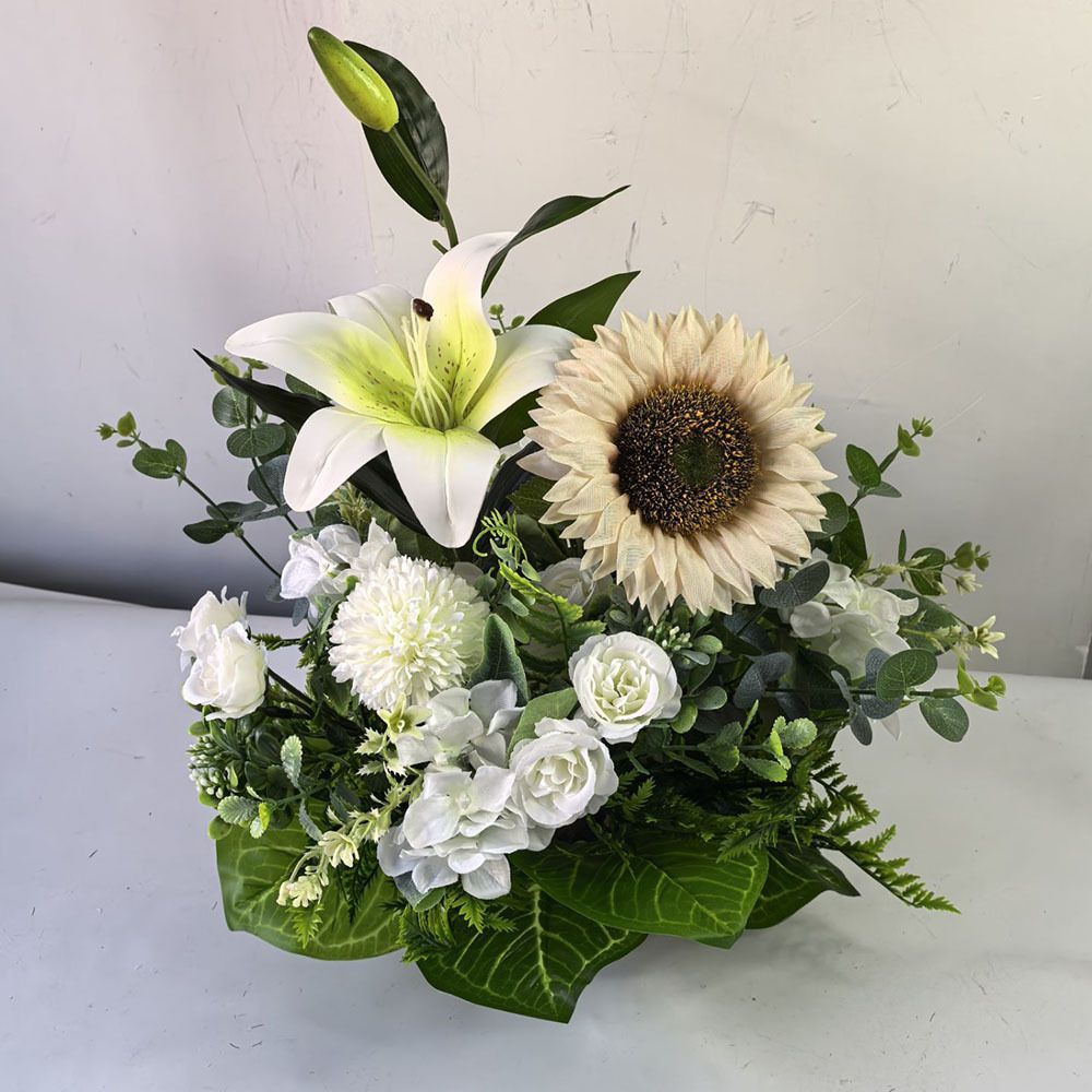 Artificial Flower Arrangement Fake Lilies And Roses Home Decor Accents Garden - Multi-color - Size 40 — image 2