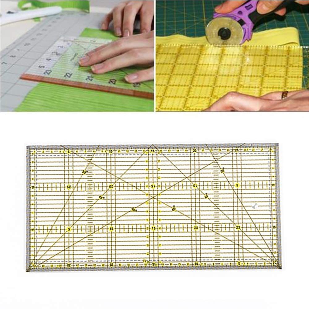 Quilting Rulers,Multi-Purpose Patchwork Cloth Quilt Ruler DIY Garment Design Cutting Ruler,Patchwork Ruler with Double Coloured — image 3