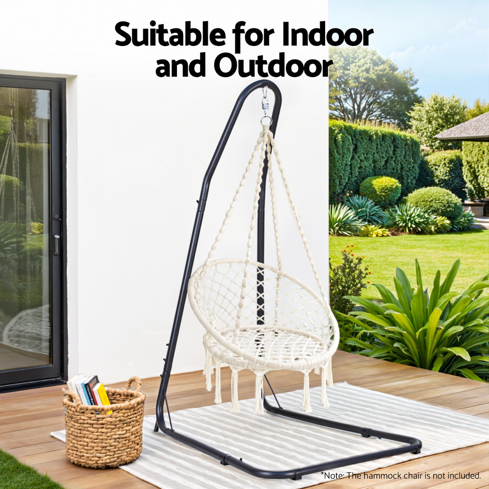 Gardeon Hammock Chair Stand Heavy Duty Steel Frame Black โ image 6