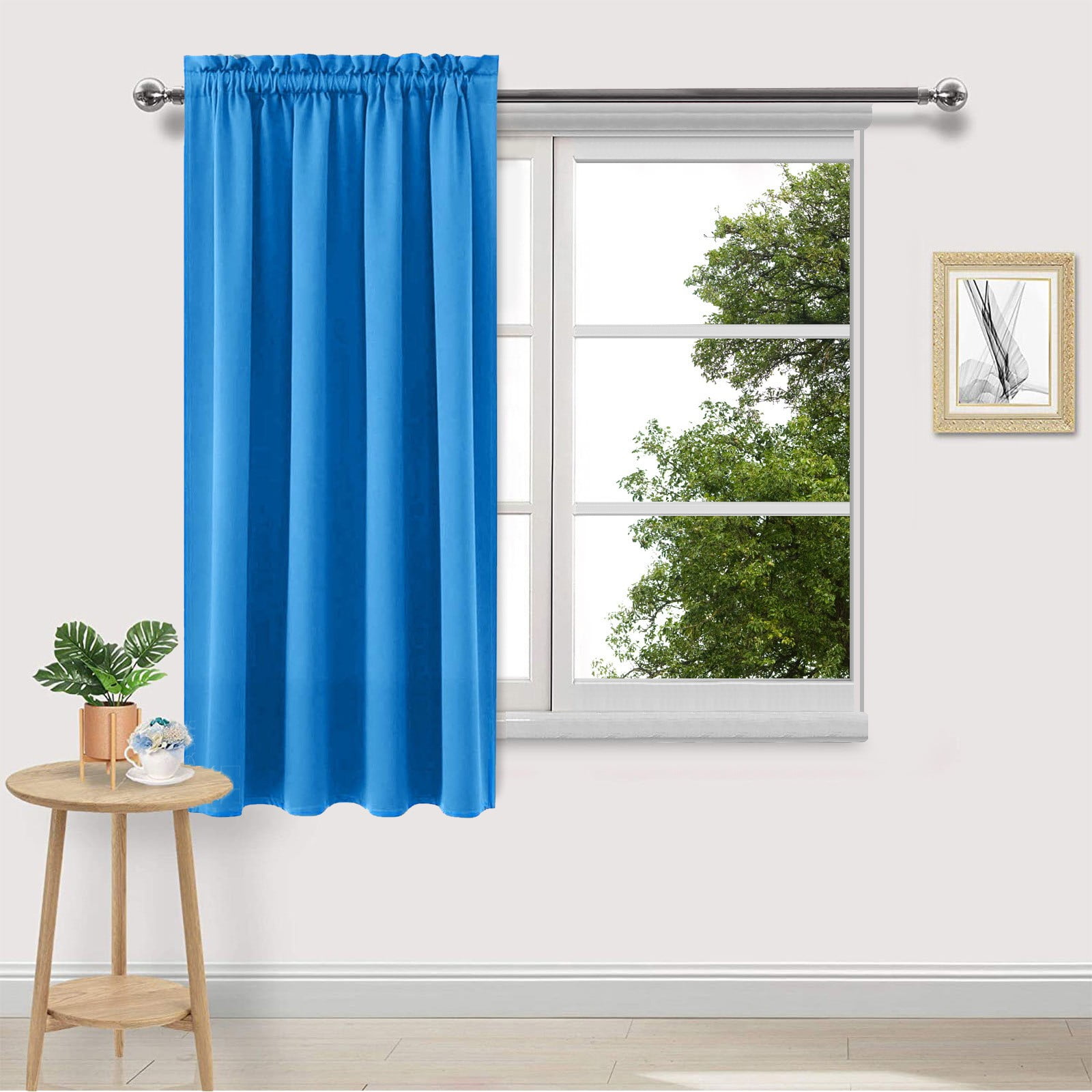 Blackout Curtains for Bedroom Thermal Insulated - 100%Polyester Black Out Curtains 2 Panels Set Room Darkening Window Curtains for Living Room, Light Blue — image 2