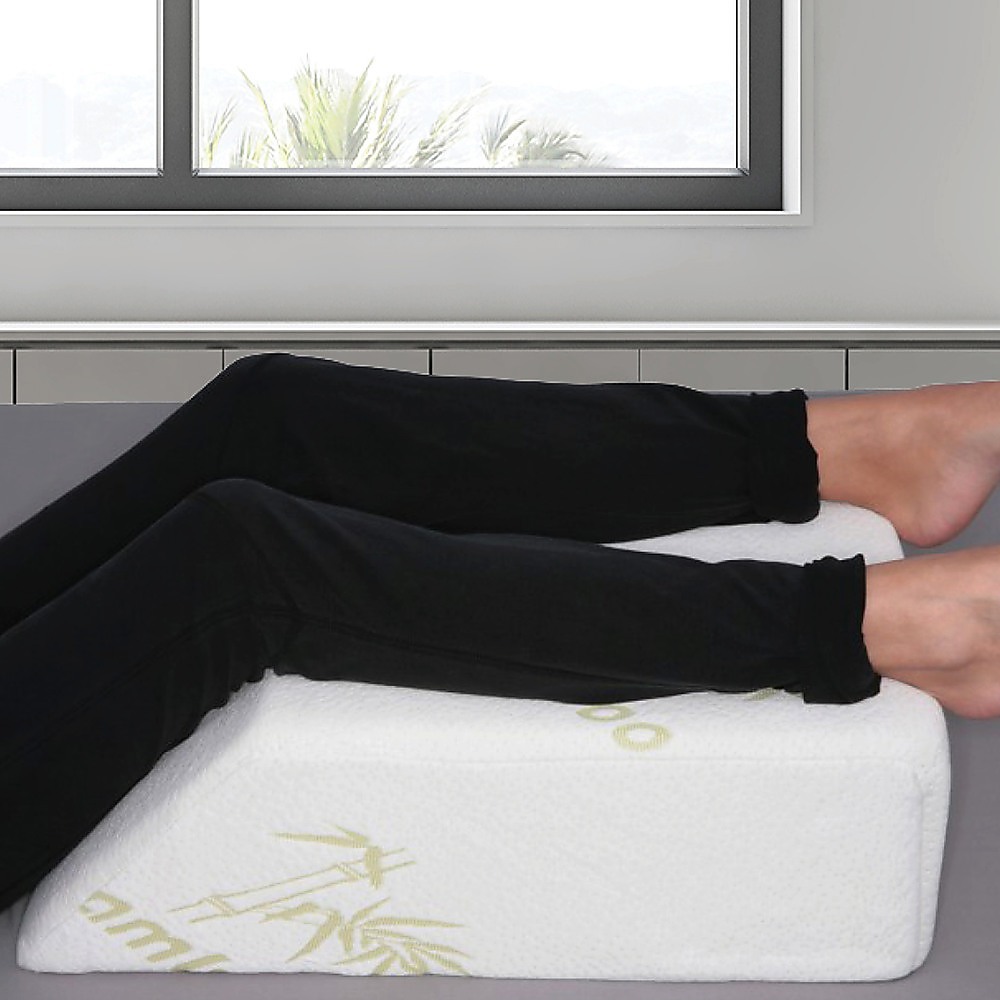 Cool Gel Memory Foam Wedge Pillow with Bamboo Cover for Bed & Lounge Comfort โ image 2