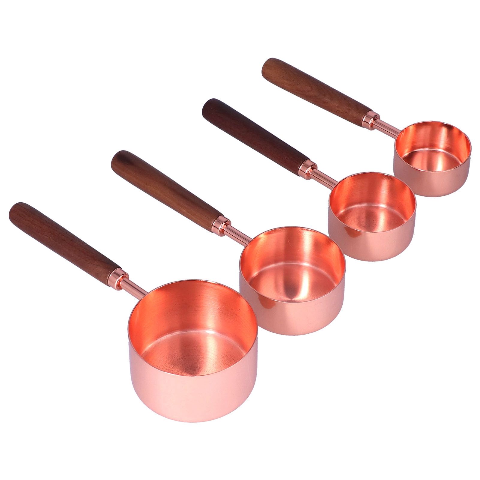 4Pcs Measuring Cups and Spoons Set with Copper Plated Handle Baking Tool for Kitchen โ image 4