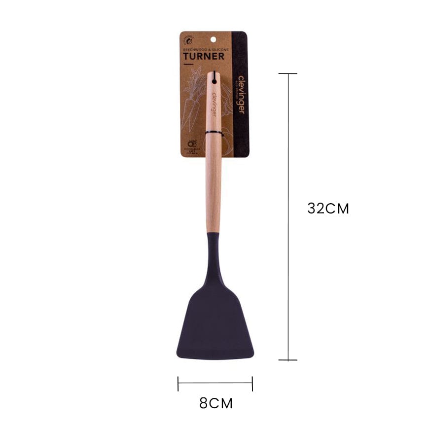Beechwood & silicone turner charcoal — image 4