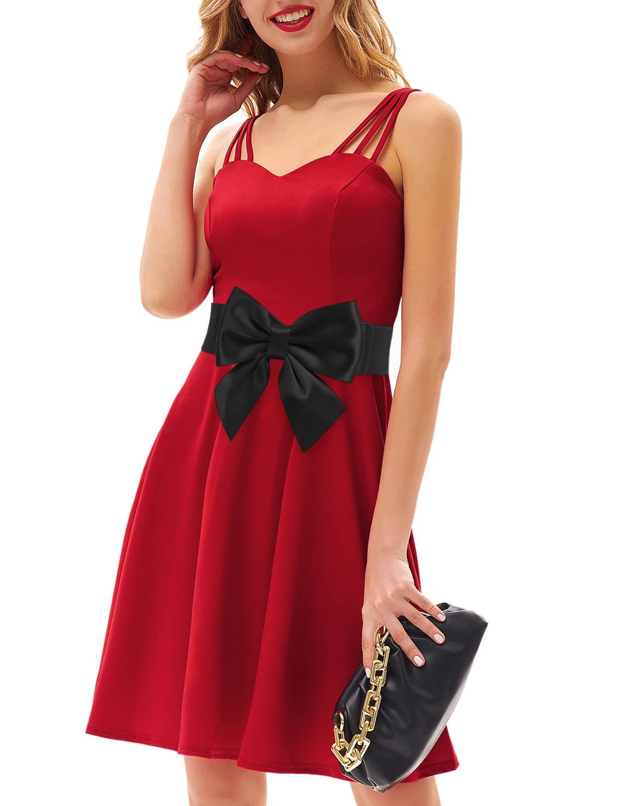Women's Fashionable Bowknot Wide Belt Lady Stretch Belts Vintage cinch belt with high quality big bow knot β image 5