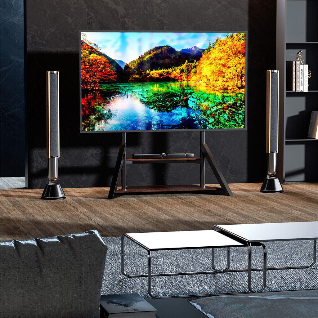 Reinforced Metal 40-100" Tv Floor Stand 2 Tier Shelf Tv Mount Adjustable Height โ image 2