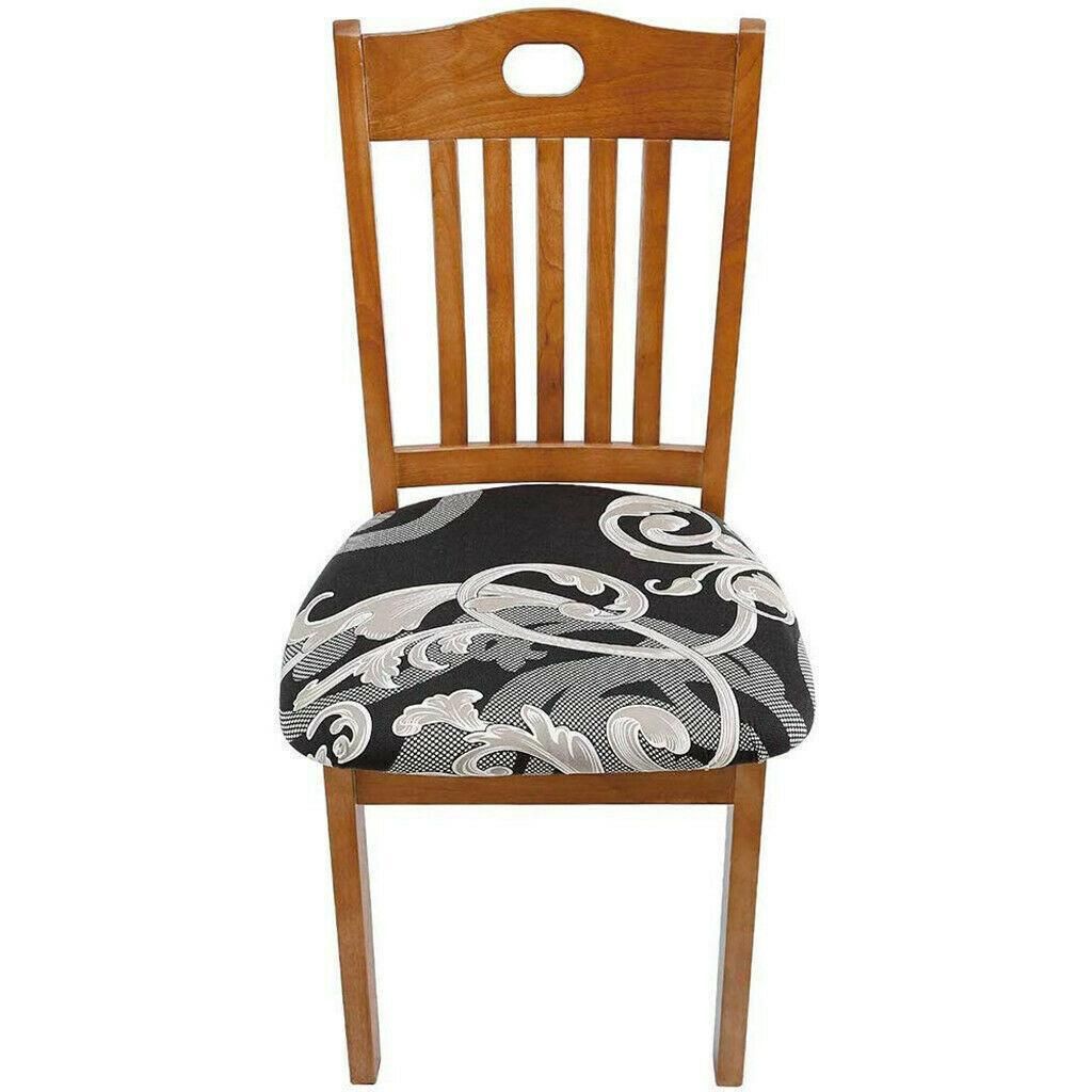 Stretch Dining Chair Seat Covers Removable Seat Cushion Slipcovers Protector - F โ image 4