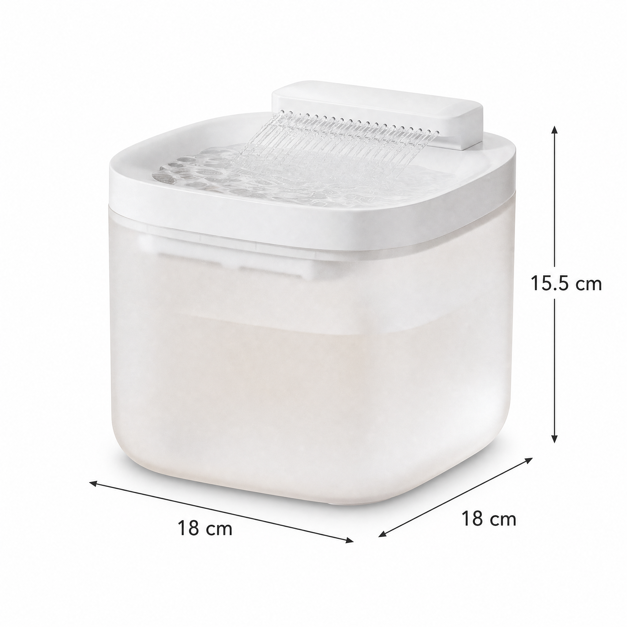White Cat Water Fountain 3L,6 Filters Included, Wired Pet Water Dispenser for Cats & Small Dogs, Waterfall-Style Quiet Drinking Fountain with Filter โ image 2