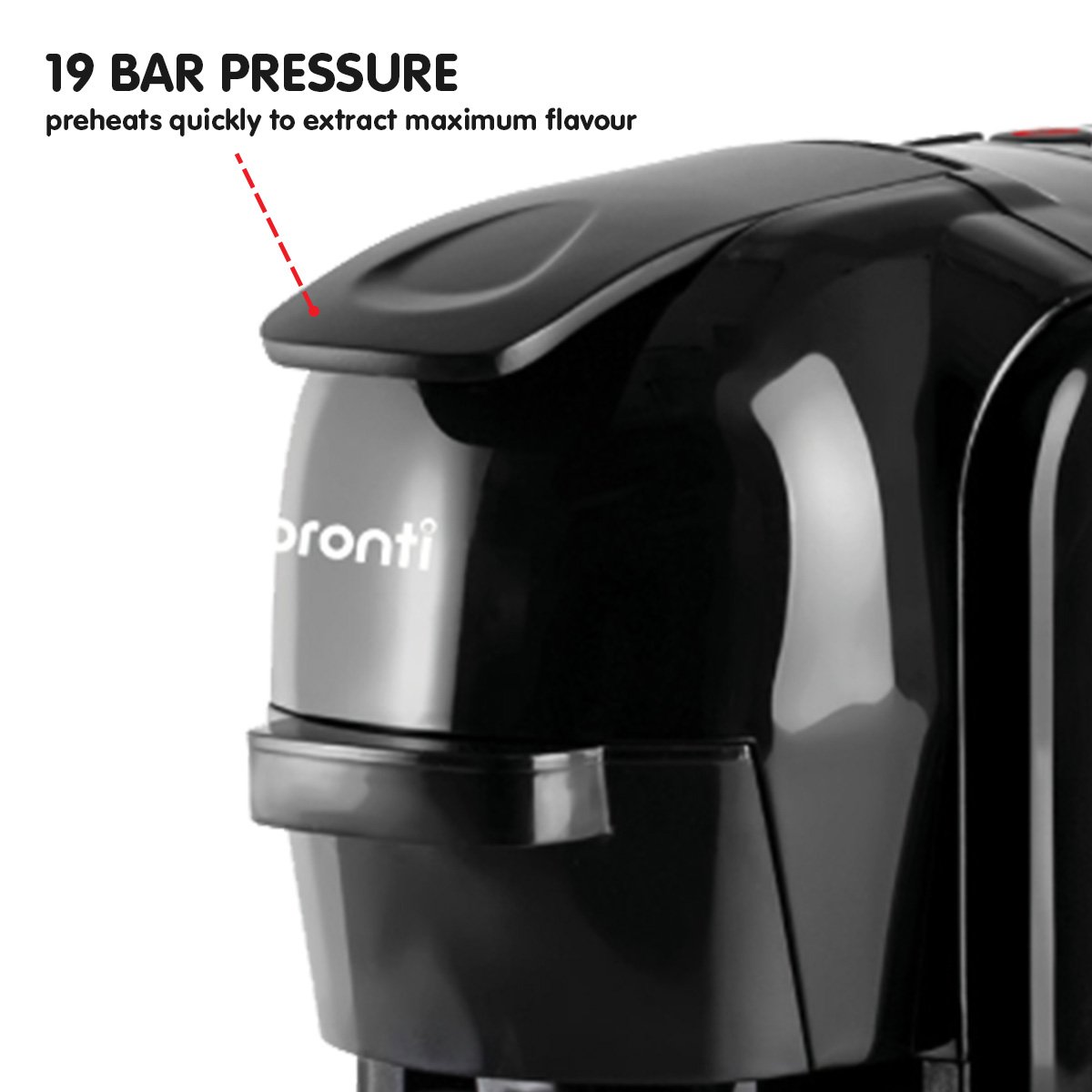 Pronti HomeMaid 3-in-1 Coffee Machine Multi-Capsule Pods and Ground Coffee Nespresso & Caffitaly Compatible CM-511HM โ image 4