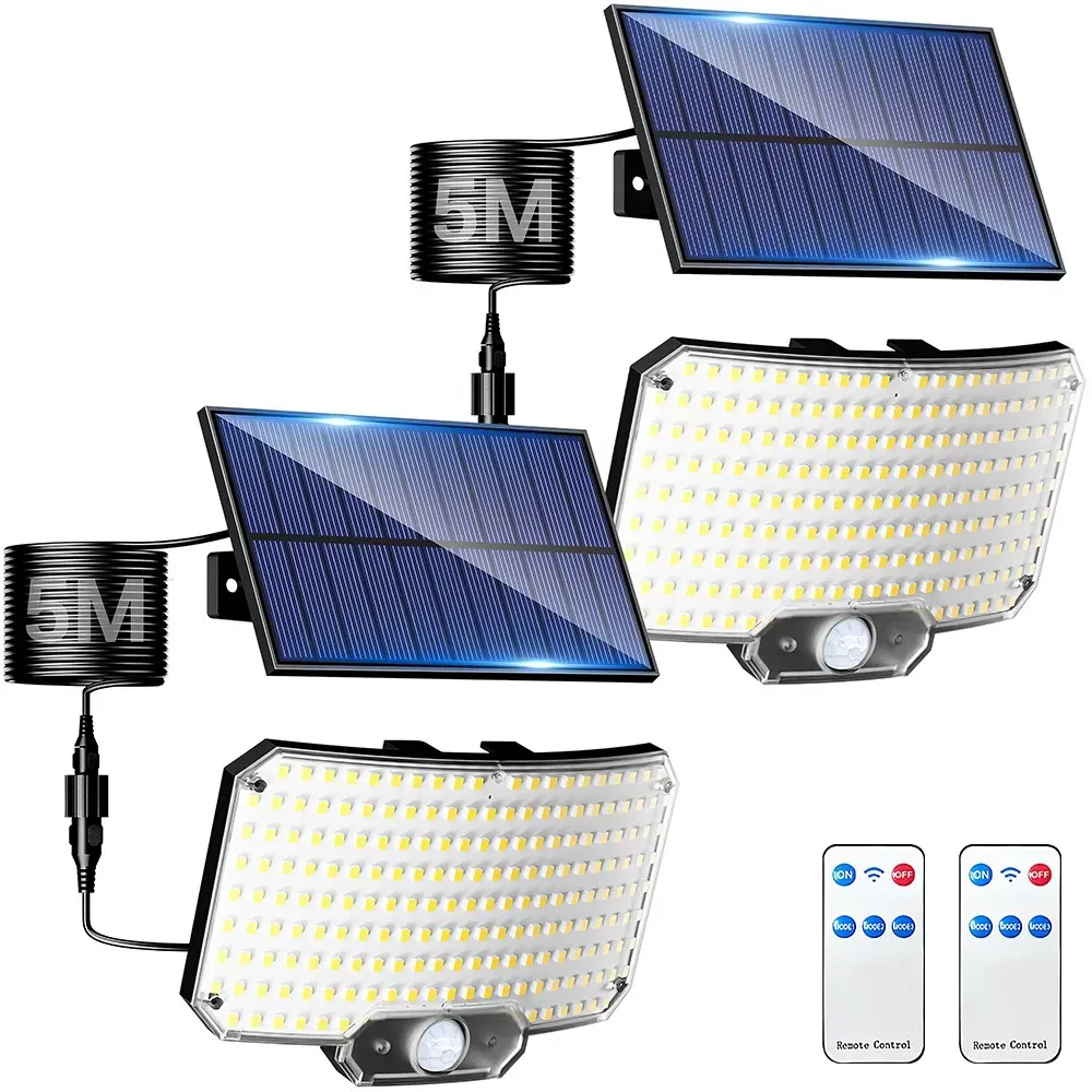 238LED Solar Powered Motion Sensor Flood Light in Black for Outdoor Security โ image 6