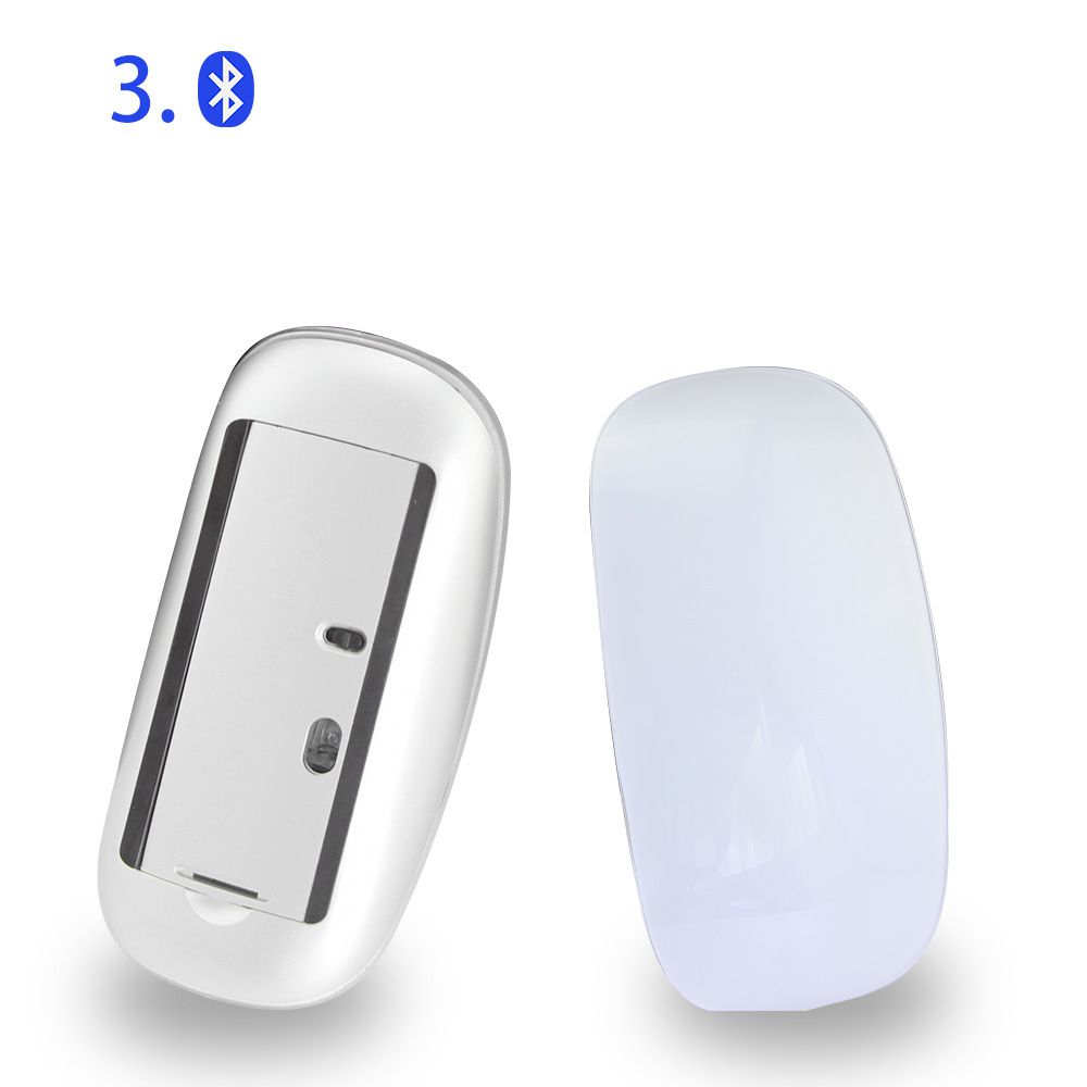 Apple Magic Mouse: Wireless, Bluetooth, Rechargeable. Multi-Touch Surface Thin Magic Mouse Slim Rechargeable Wireless- White — image 2