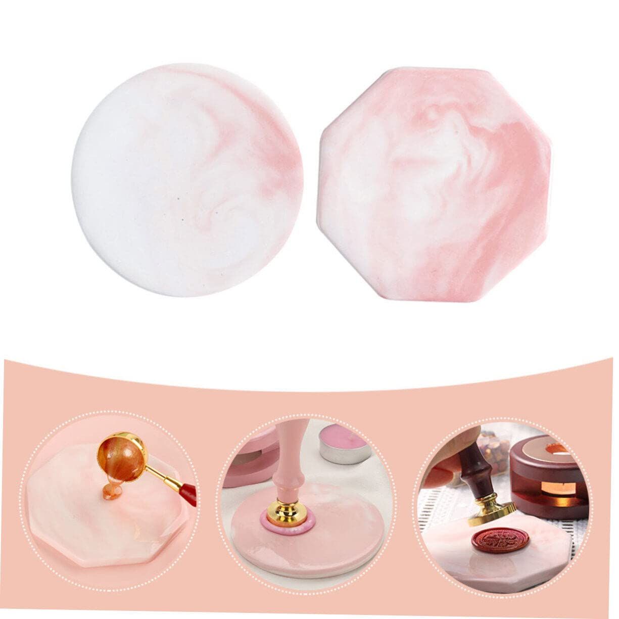 Household Tools 2pcs Wax Seal Backing Plate Multipurpose Tool Wax Stamp Pad Stamp Sealing Cover Wax Sealing Pad โ image 2