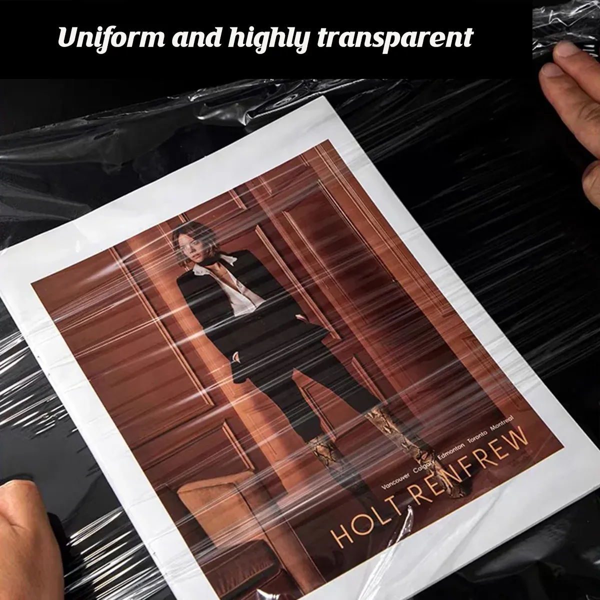 Stretch Film PE Winding Film Transparent 45CM Wide Logistics Wrapping Film — image 4
