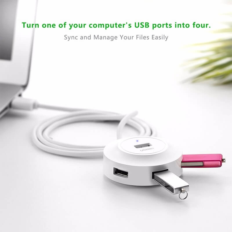 UGREEN 20270 USB 2.0 4-Port Hub White โ image 3