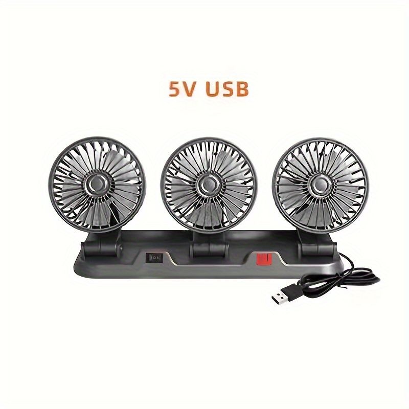 3-Head Car Circulating Fan with Multi-Directional Airflow โ image 2
