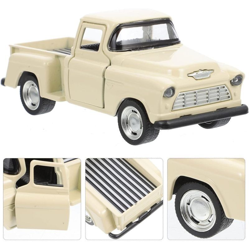 Vintage Truck Decor,Pickup Metal Vehicle for Farmhouse Xmas Ornaments Mini Truck Adornment Home Ornaments Festivals Truck — image 4