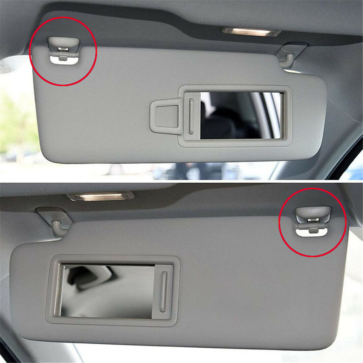 2x Sun Visor Clip Hook Mount Holder Compatible with Audi A1 A3 A4 A5 Q3 Q5 B6 B7 B8 โ image 3