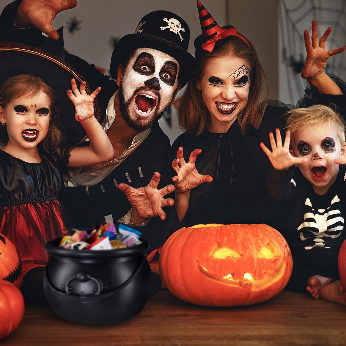 Halloween - Creative witch's cauldron - Treat buckets - witch's cooking pot - halloween bucket - Spooky candy - Treat - Candy - Decoration - Ornamentation — image 4