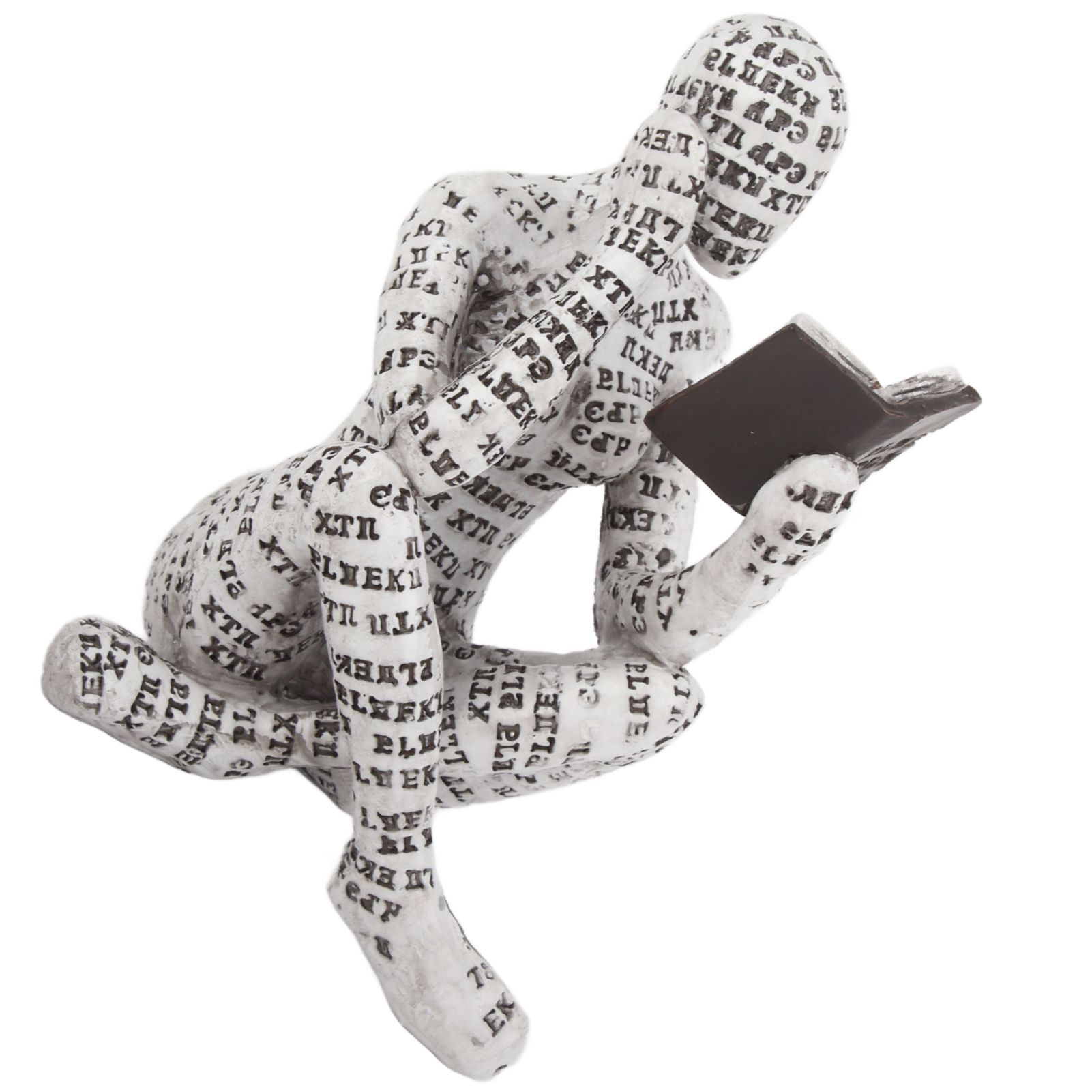 Resin Reading Woman Figurine Innovative Lady Reading Pulp Molding Bookshelf Ornaments for Home Decoration A — image 6