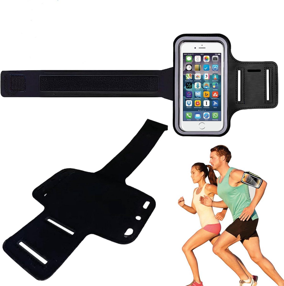 Phone Holder for Running - Running Armband - Suitable for phones up to 6.5 inches - Lightweight and universal phone holder for running, fitness and jogging — image 5