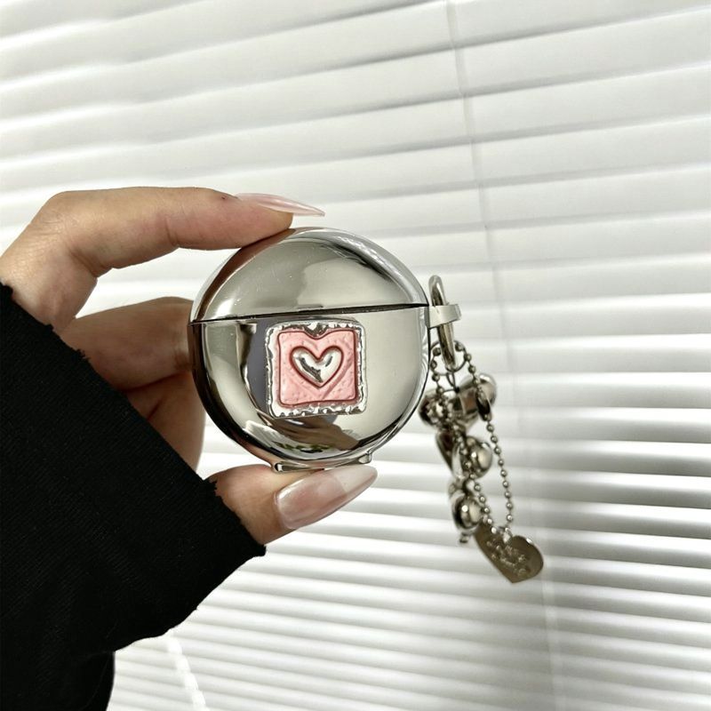 Pink Double Heart Electroplated Case + 3 Heart Charms AirPods 4 — image 5