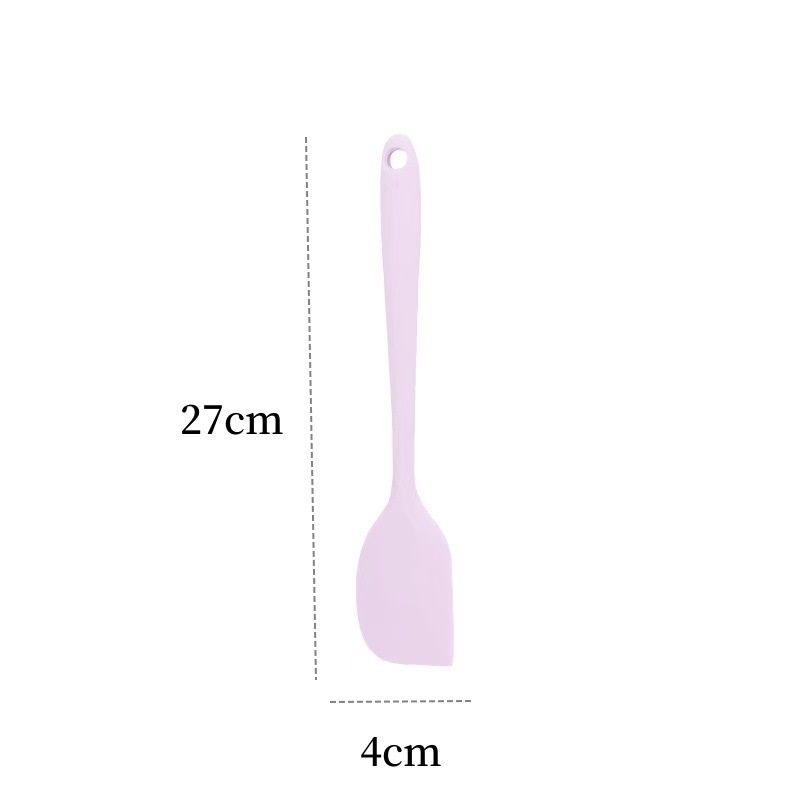 Purple Large size One-Piece Silicone Spatula with Metal Core - Heat Resistant to 230C Food Grade Baking Scraper for Mixing, Frosting and Non-Stick