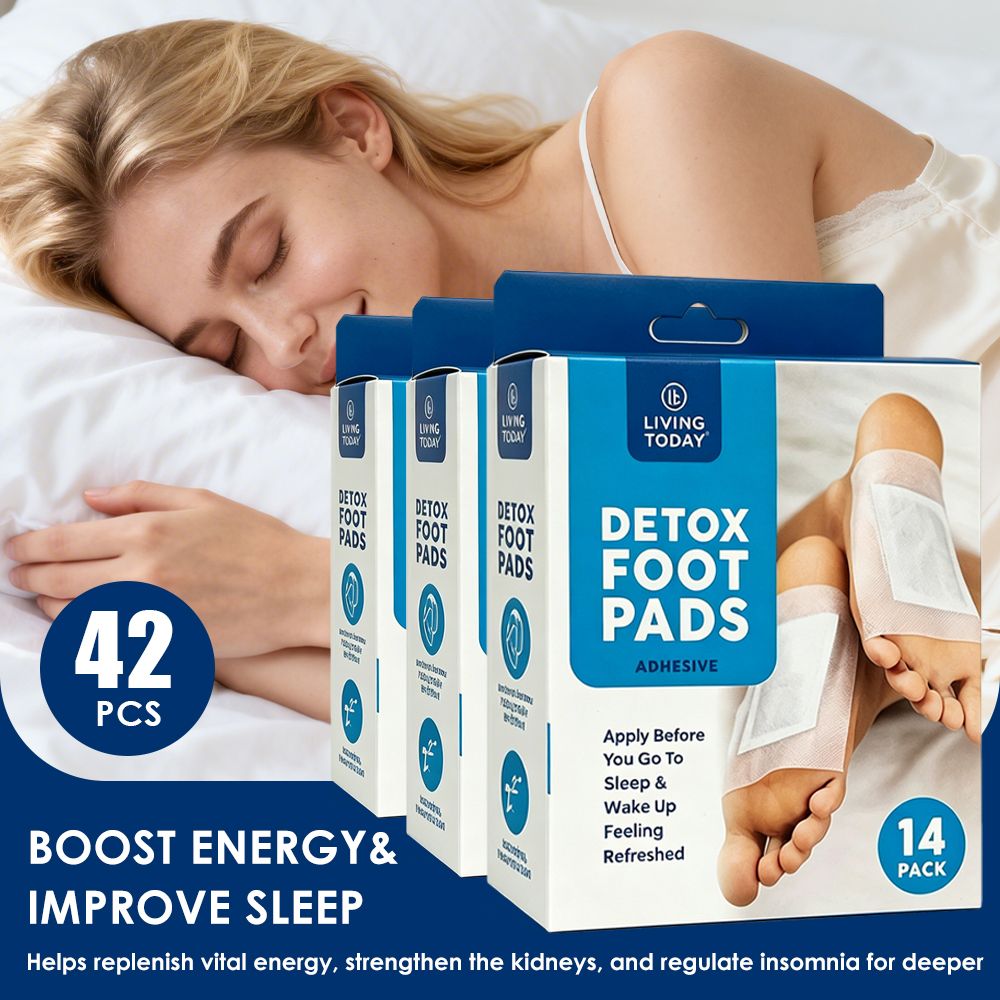 42 Pcs Detox Foot Pads, 100% Natural Herbal Foot Patches, Cleansing & Relaxing Foot Care Pads for Overnight Use
