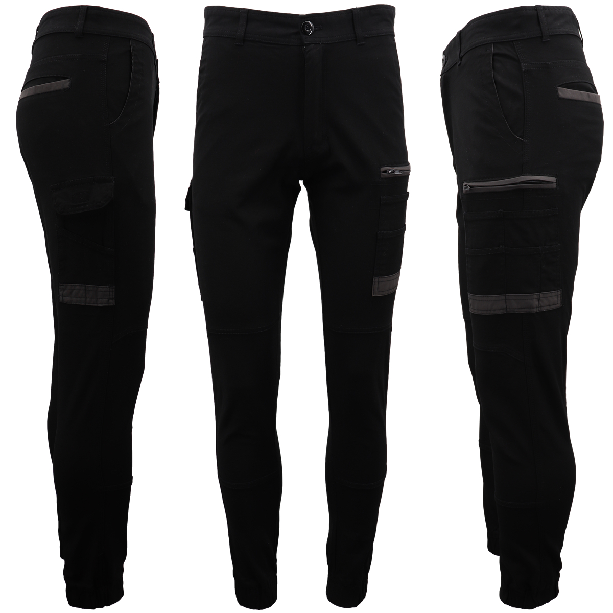 Men's Cargo Cotton Drill Work Pants UPF 50+ 13 Pockets Tradies Workwear Trousers, Khaki, 34 โ image 3
