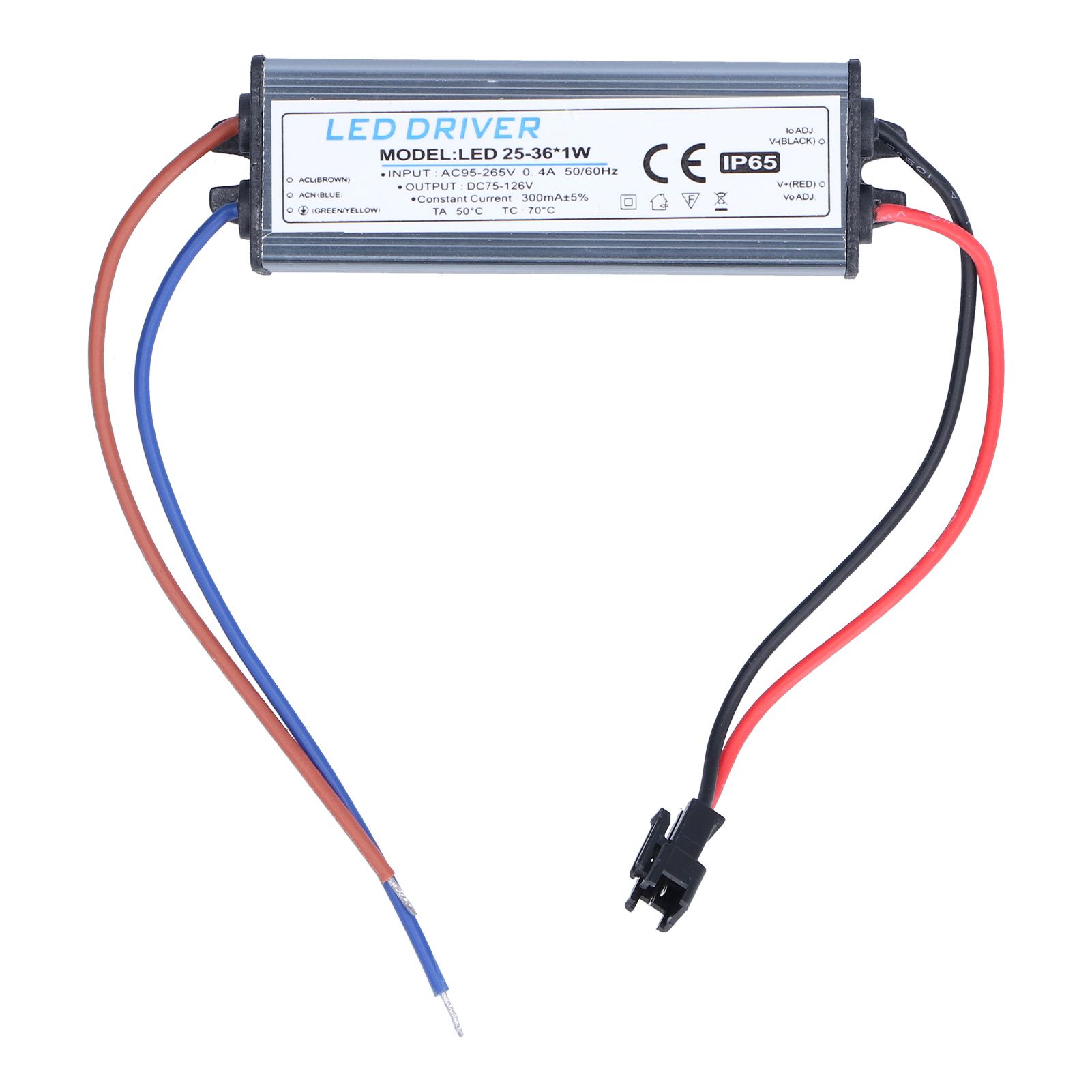 LED Driver Light Transformer DIY Lamp Driving Power Supply AC95‑265V DC75‑126V 25‑36x1W 300mA — image 3