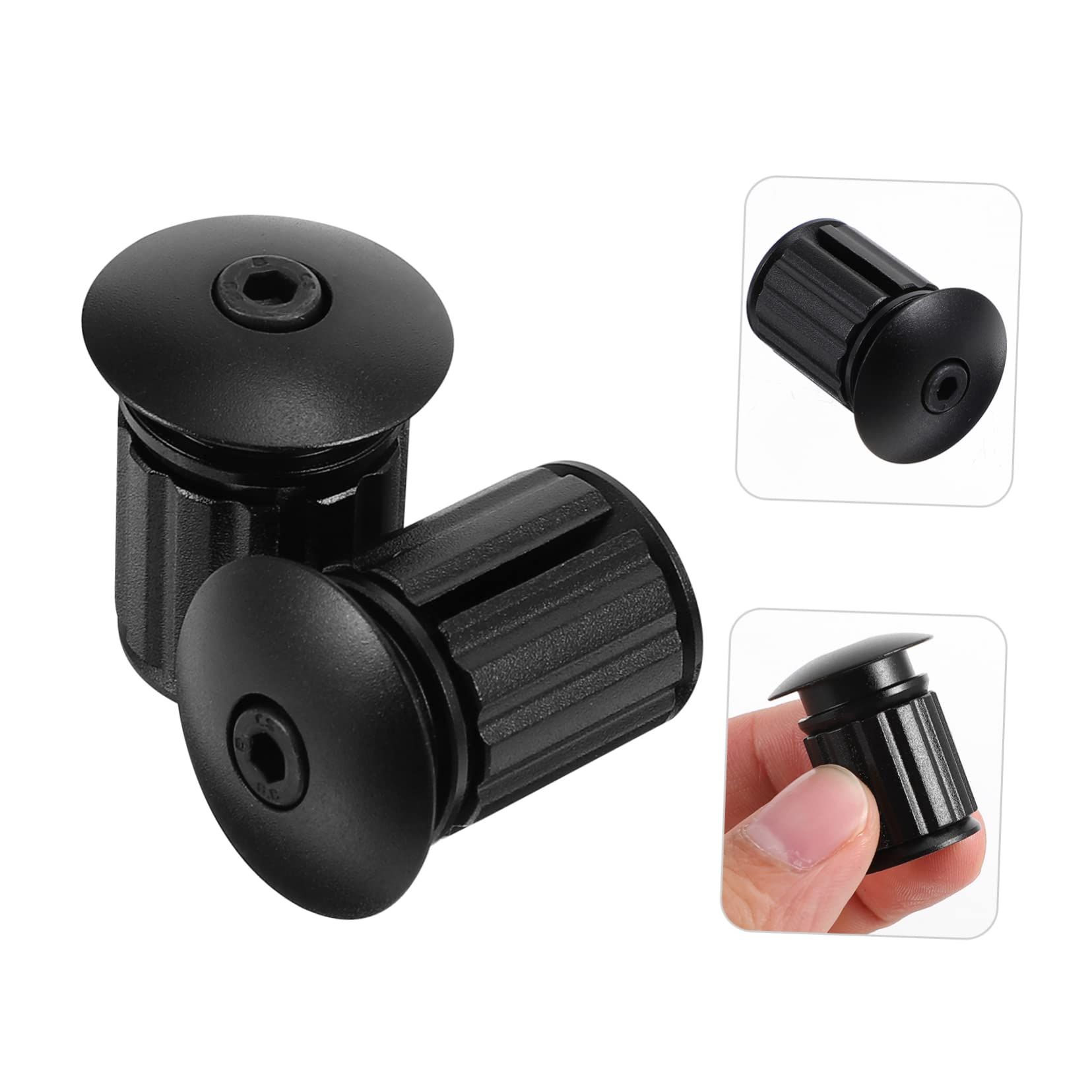 Handlebar End Plugs - Expanding, Aluminum and Adjustable Handlebar Bike Bar Ends for Road, Mountain, BMX, MTB Bicycle(Black) โ image 2