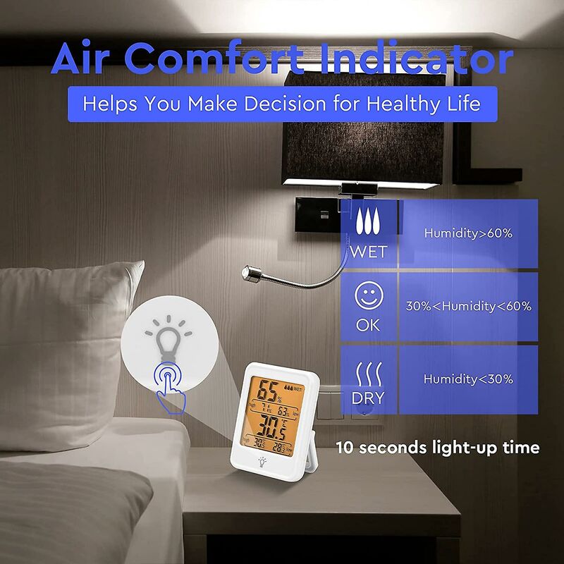 ROom Thermometer Digital Indoor Thermometer Hygrometer, Mini Temperature Monitor And Hygrometer For Home Office Air — image 4