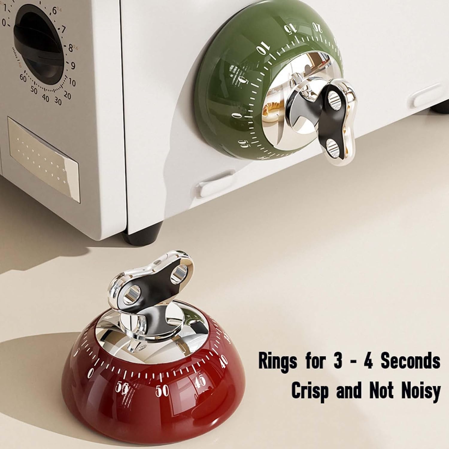 Magnetic Digital Kitchen Timer Matcha Green Countdown Up to 60 Minutes for Cooking Office Tasks and Studying — image 3
